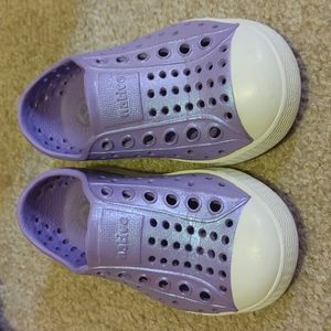 Shimmery Purple Native Shoes 6
